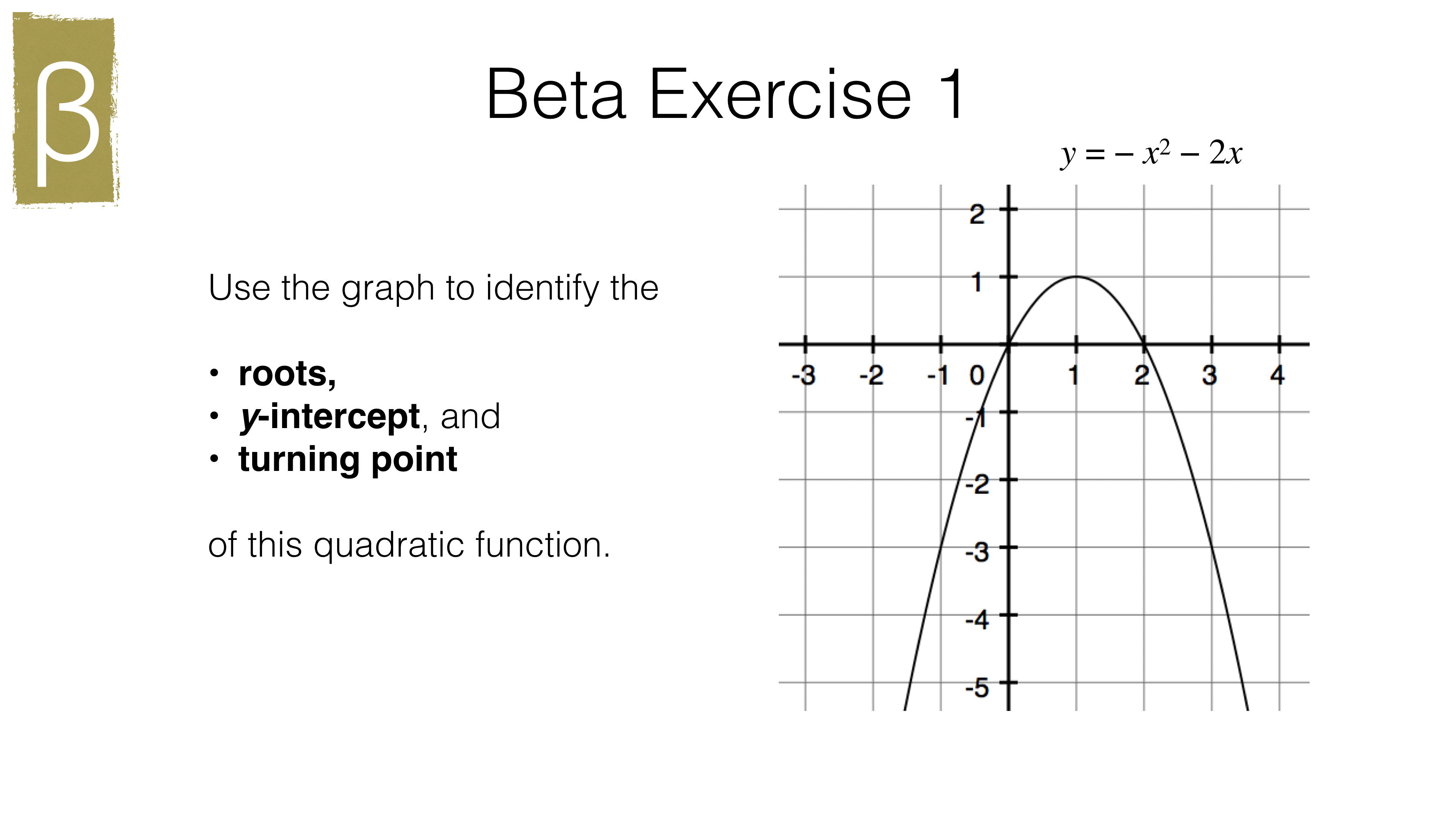 A11a Identifying Roots Intercepts And Turning Points Of Quadratic