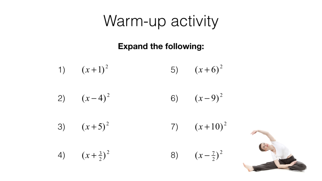 A11b – Identifying turning points of quadratic functions by completing ...