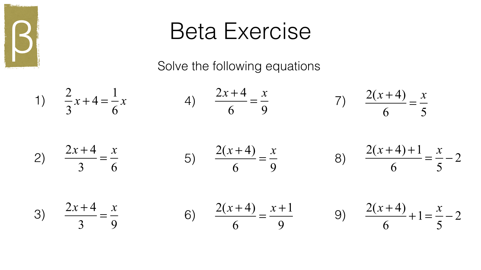 Solving Equations With Fractions Worksheet