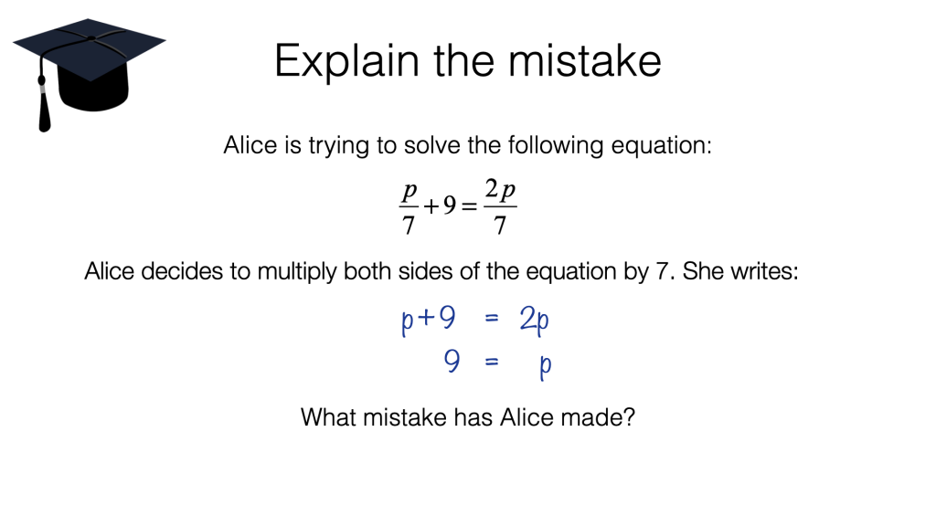 A17b – Solving linear equations in one unknown algebraically where the ...