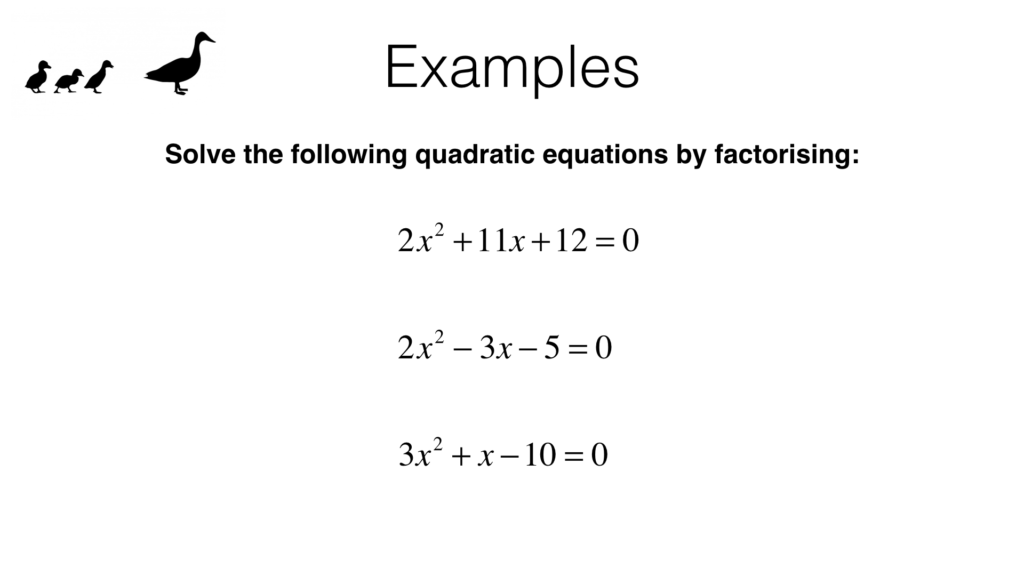 A18a Solving Quadratic Equations By Factorising 8495