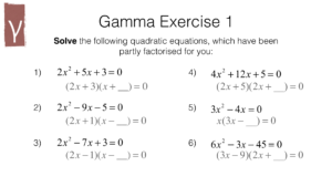A18a – Solving quadratic equations by factorising – BossMaths.com