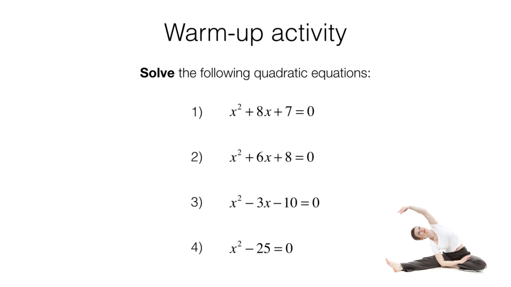 A18a – Solving quadratic equations by factorising – BossMaths.com