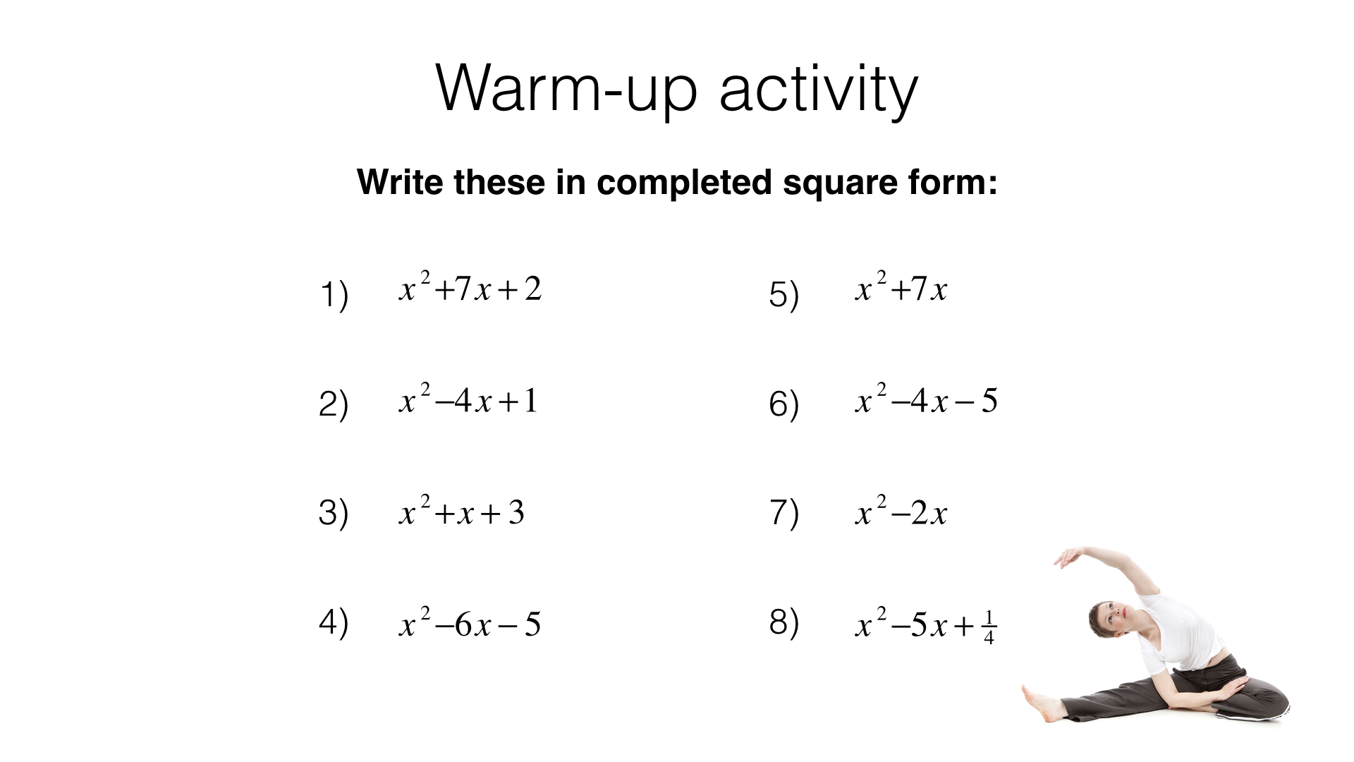 Solving Quadratic Equations Worksheet