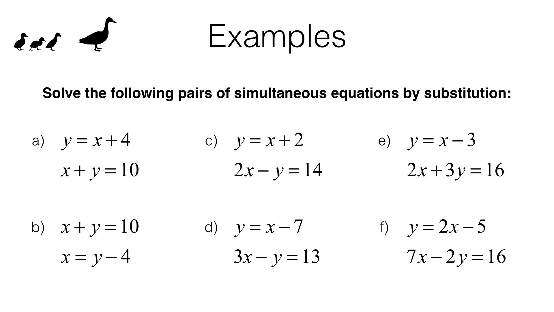 Substitution Method Worksheet Answers