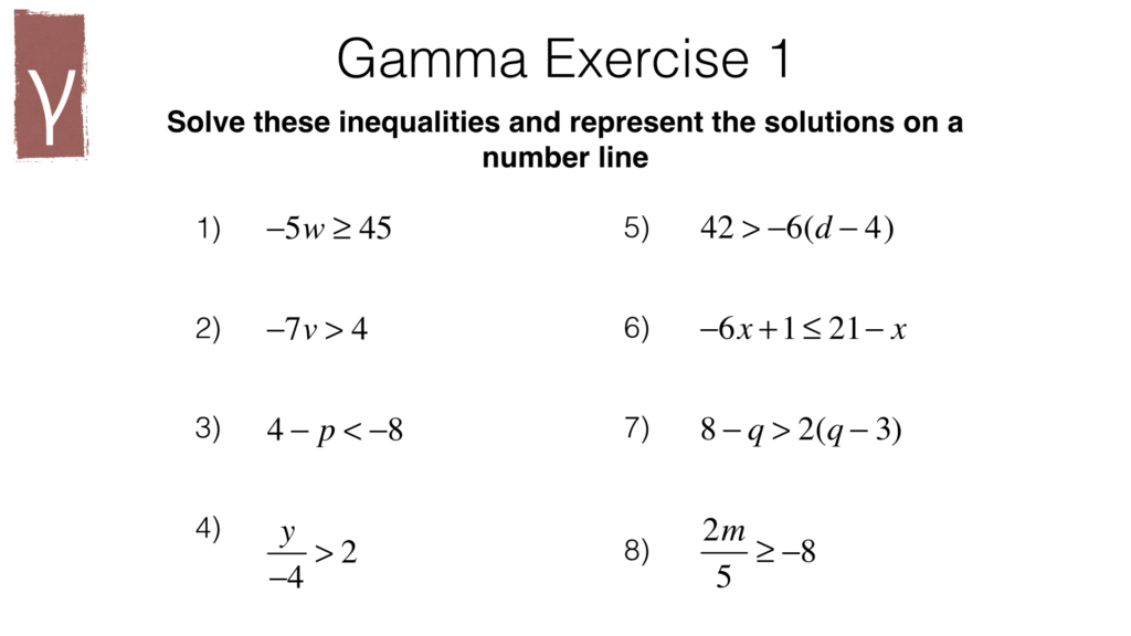 A22a – Solving linear inequalities in one variable – BossMaths.com