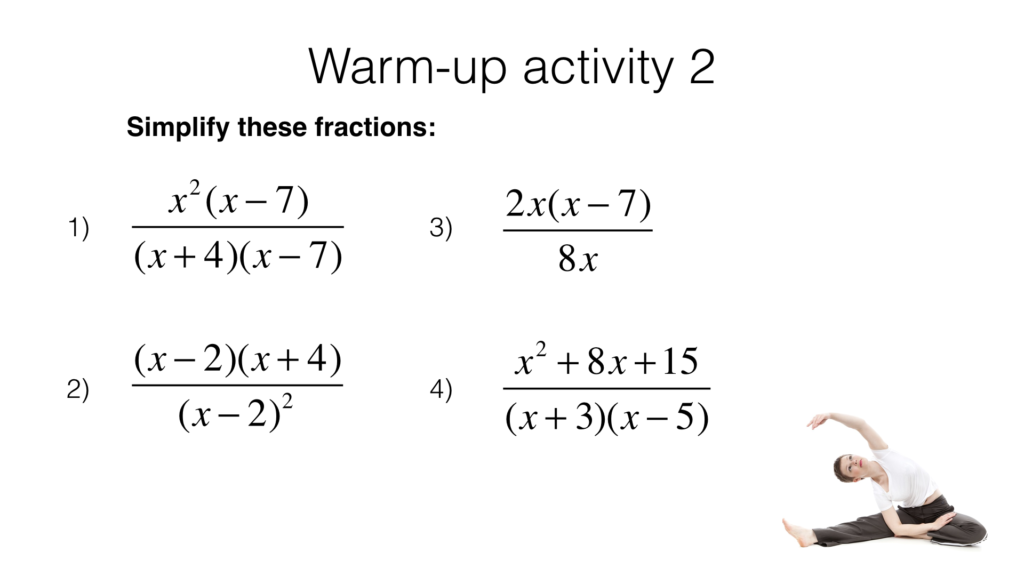 A4g – Adding and subtracting algebraic fractions – BossMaths.com