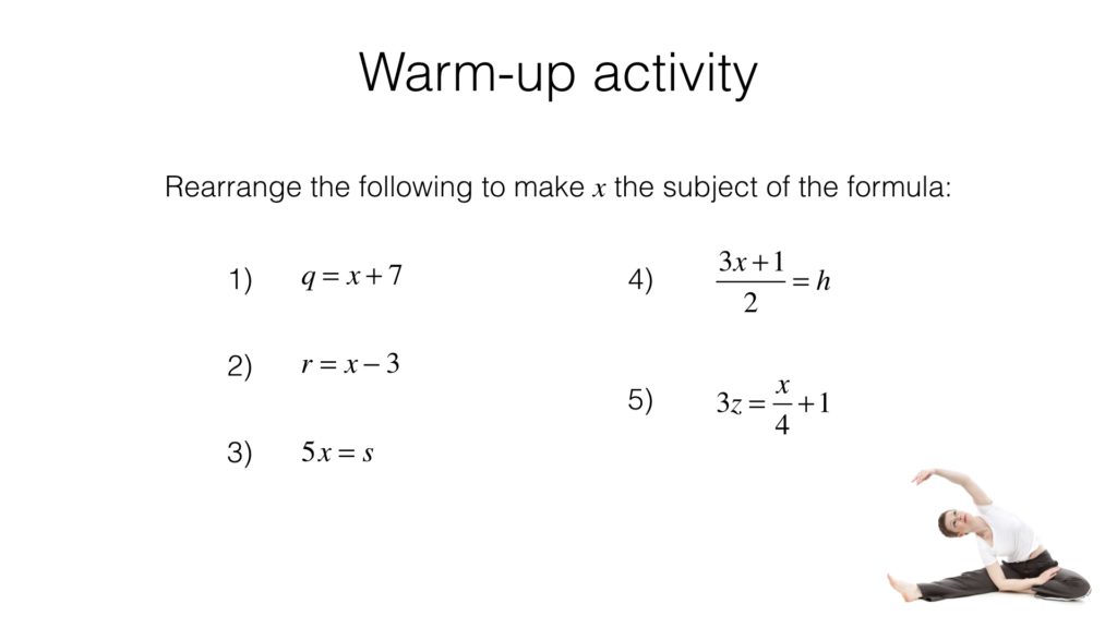 A5a – Rearranging formulas to change the subject – BossMaths.com