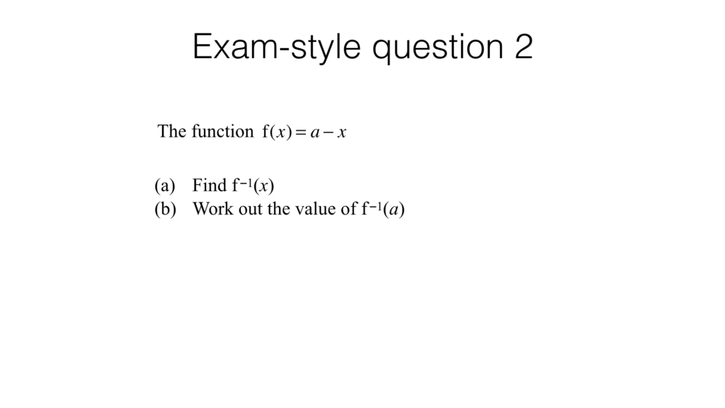 A7b – Interpreting Inverse Functions – BossMaths.com