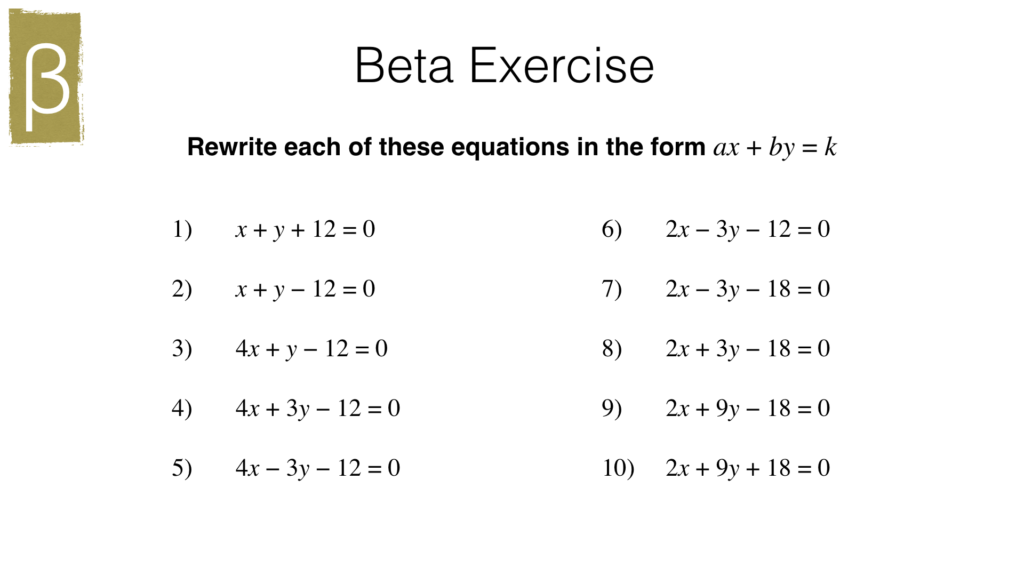 A9a – Plotting straight line graphs – BossMaths.com