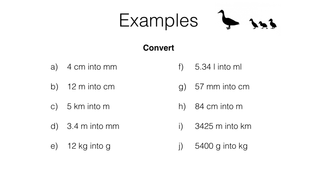G14a converting between metric units of measures of length and mass 