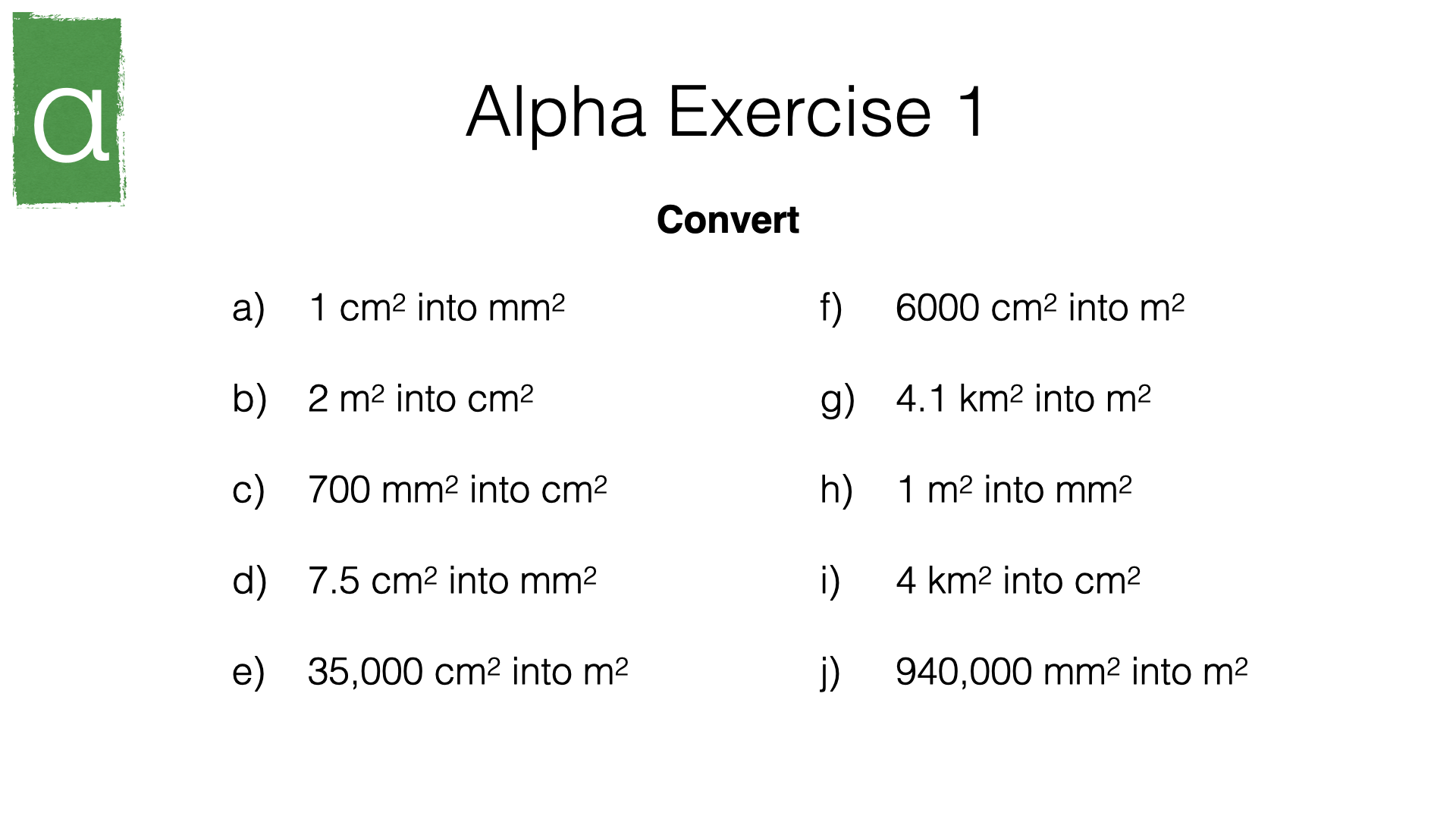G14b Converting Between Metric Units Of Measures Of Area And Volume