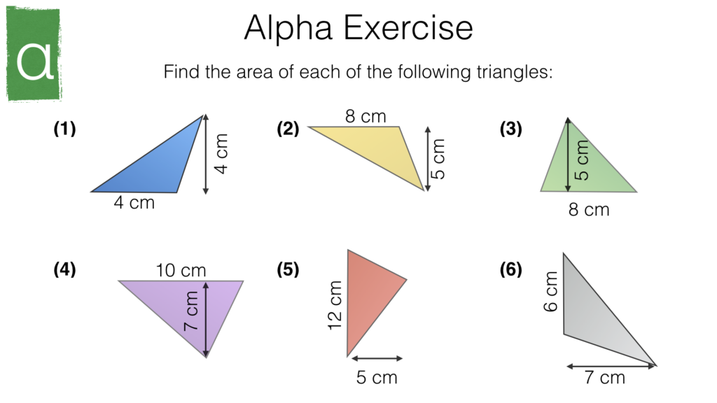 G16c – Area of a triangle – BossMaths.com