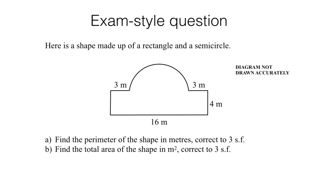 G17e Perimeter and area of composite shapes made up of polygons and