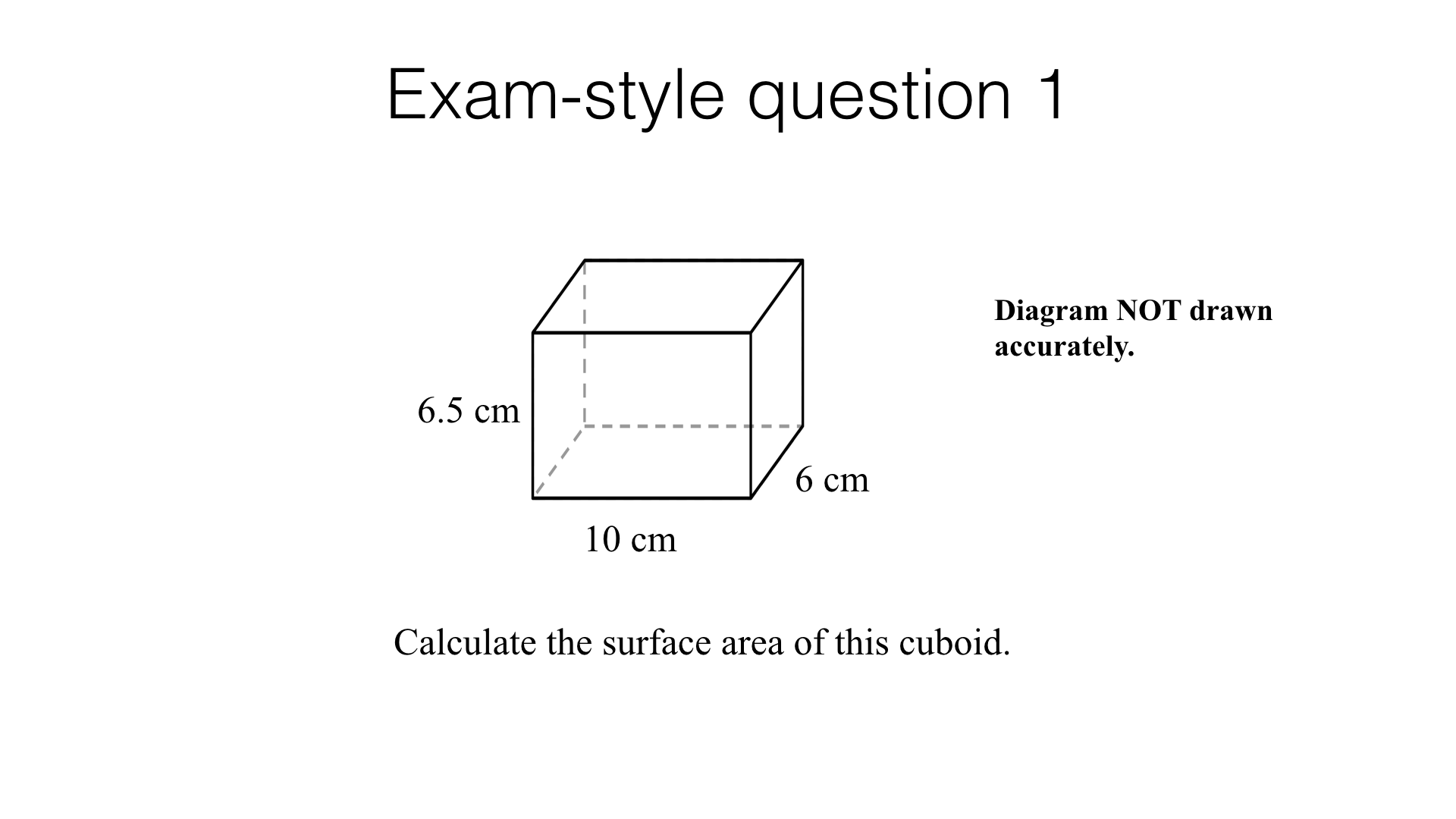 Corbett Maths Surface Area Of A Cuboid
