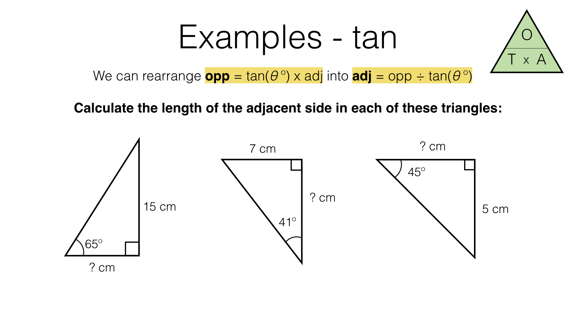 Sin Cos Tan Examples