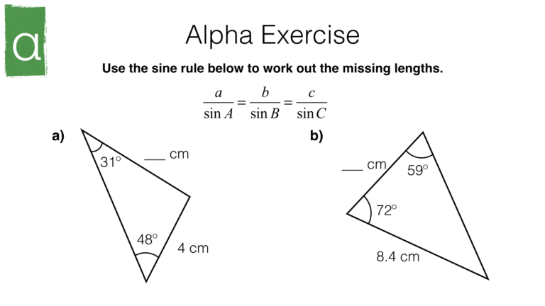 G22a – The sine rule – BossMaths.com