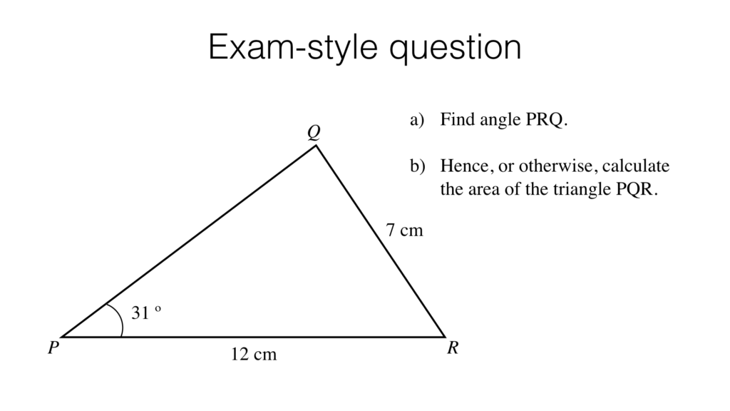 G23a Area of a triangle using sine