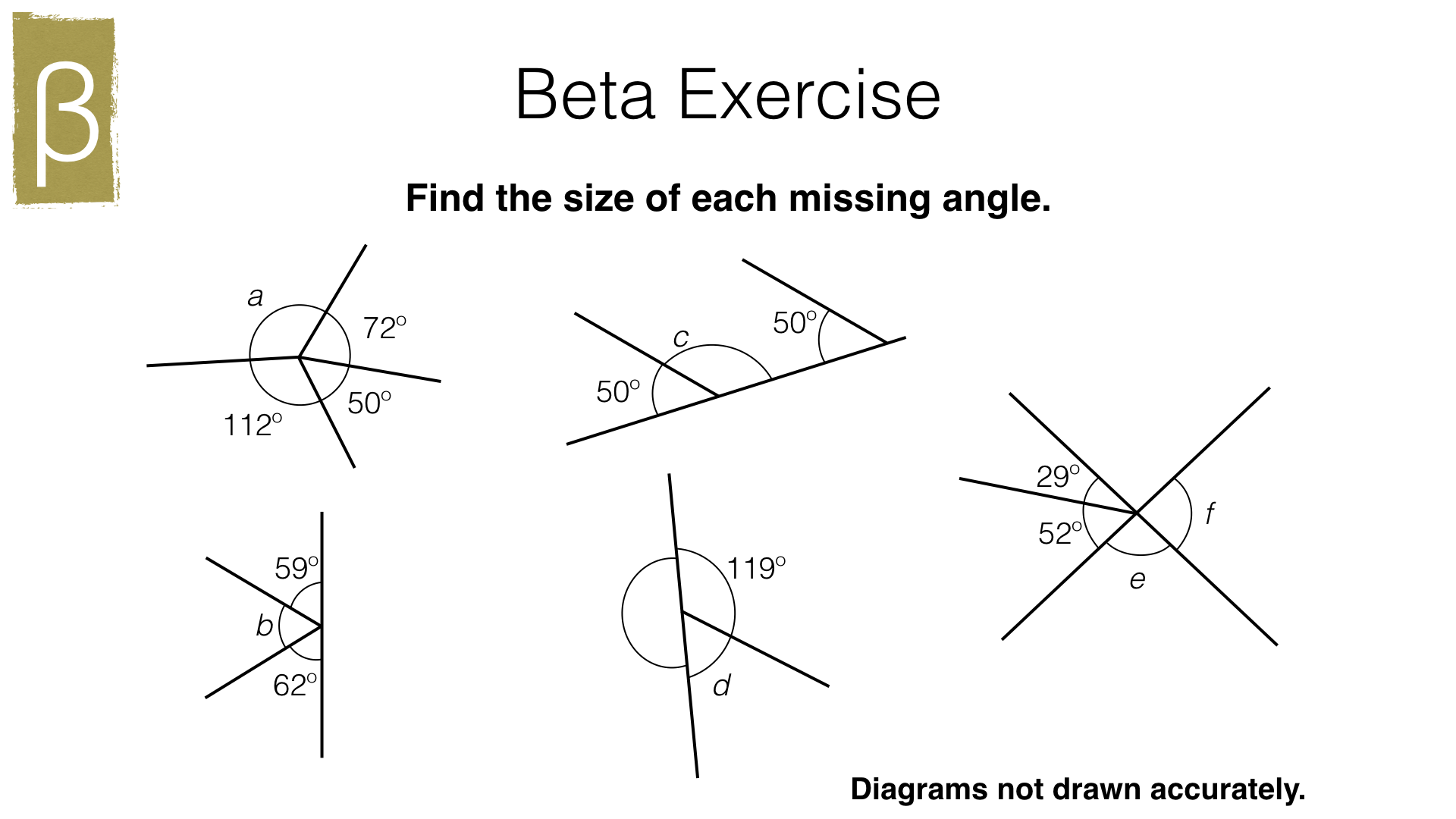 G25a – Angles at a point, angles at a point on a straight line Throughout Vertical Angles Worksheet Pdf