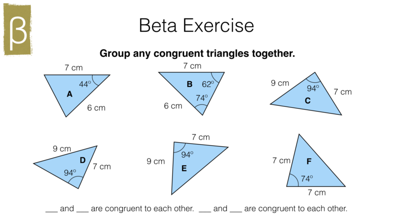 G5a – Congruence Criteria For Triangles (SSS, SAS, ASA, RHS ...