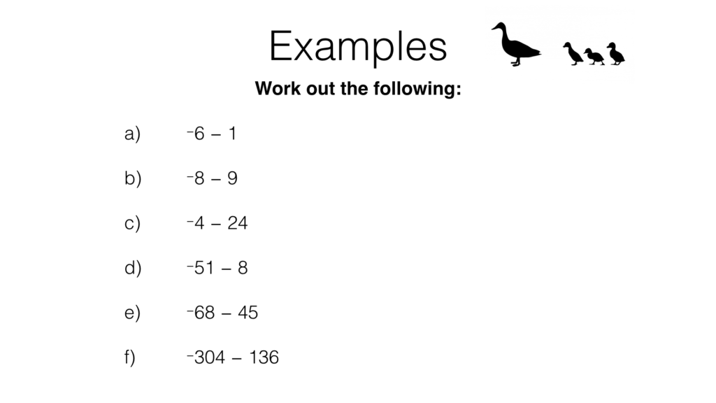 N2e – Applying the four operations to negative numbers – BossMaths.com