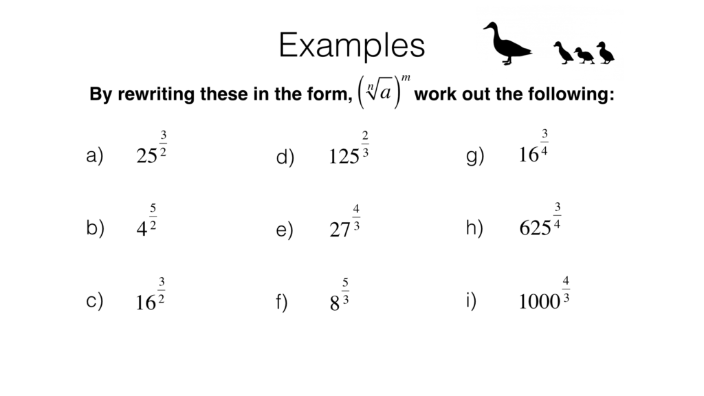 N7b Calculating with fractional indices